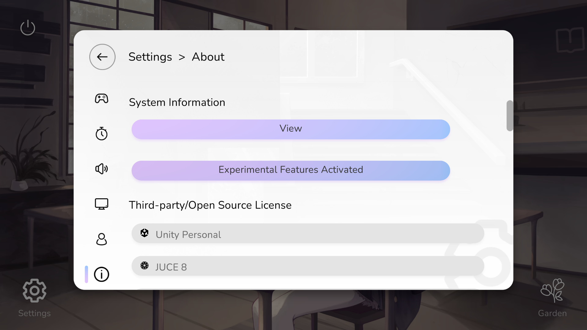 Experimental Features Activated